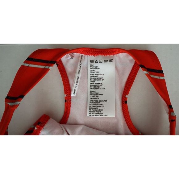 Out From Under x Urban Outfitters Sz M Red Striped Cut Out 1-Pc Swim Suit $68 - Picture 3 of 4
